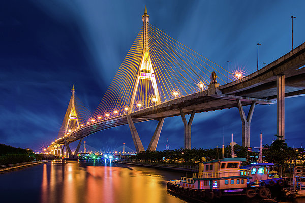 The Bhumibol Bridge Mega Bridge Jigsaw Puzzle by Mixrinho - Photos.com