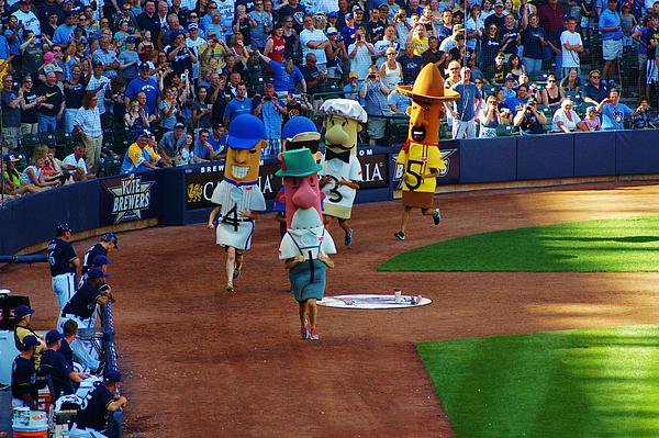 Milwaukee Brewers Racing Sausages Canvas Print / Canvas Art by