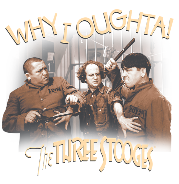 Vintage 3 Stooges T Shirt Mens Size Large 2006 Why I Oughta 海外 即決-