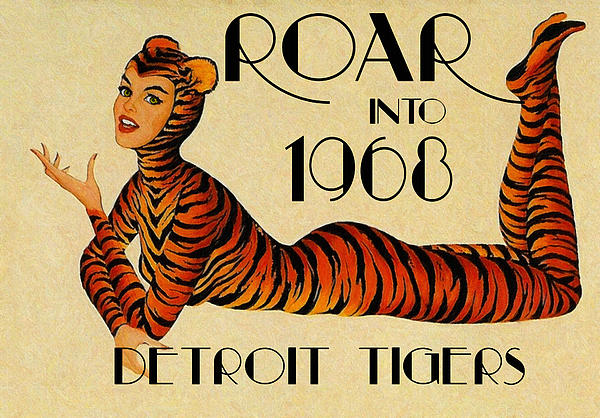 Detroit Tigers Vintage Drum Poster by Big 88 Artworks