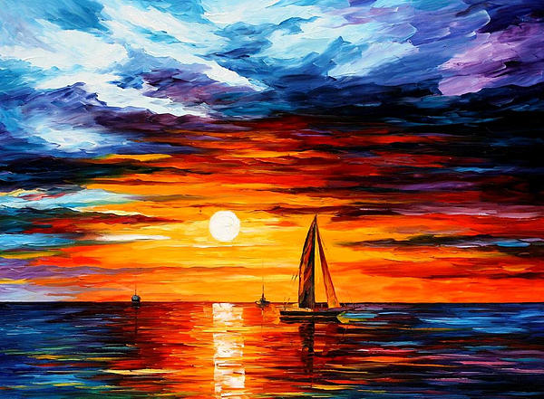 Touch Of Horizon - PALETTE KNIFE Oil Painting On Canvas By Leonid ...