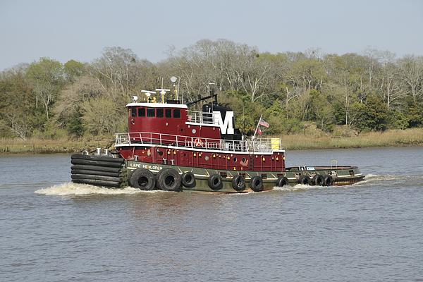 Tugboat on the Savannah River Kids T-Shirt by Bradford Martin - Pixels