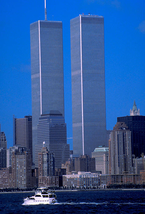 Twin Towers In New York City by Carl Purcell