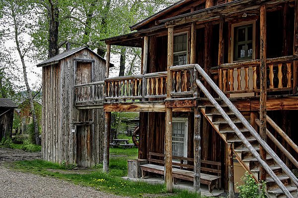 Two Story Outhouse - Nevada City Montana Greeting Card for ...