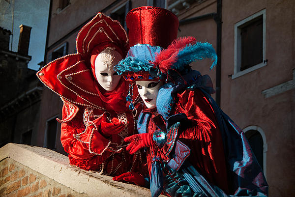 Venetian Carnival - Conspirators Round Beach Towel for Sale by Zina Zinchik