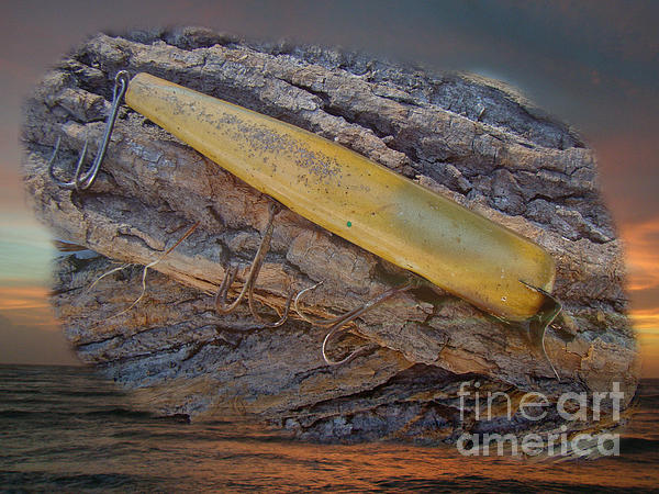 Vintage Atom Wooden Fishing Lure - Saltwater Photograph by Carol