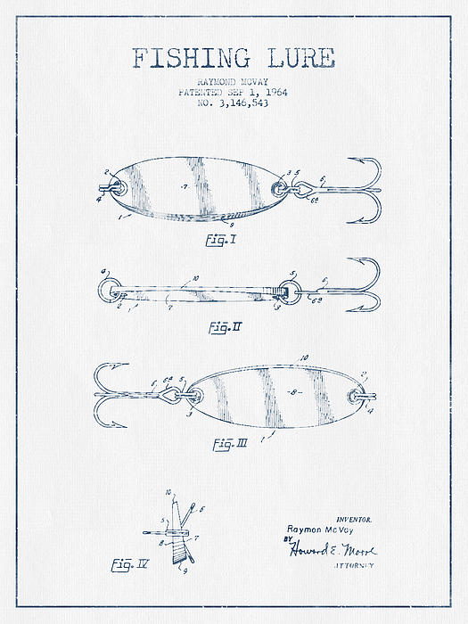 Fishing Lure Vintage Patent Hand Drawing iPhone Case by PatentDrawings