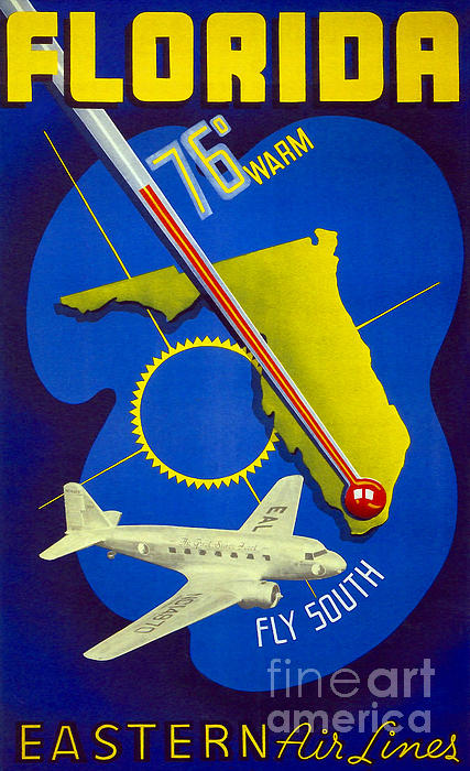 Jon Neidert - Vintage Florida Travel Poster