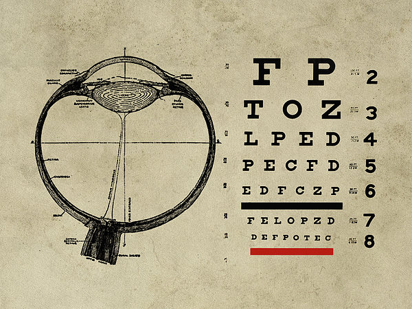 Vintage Ophthalmologist Eye Chart Greeting Card