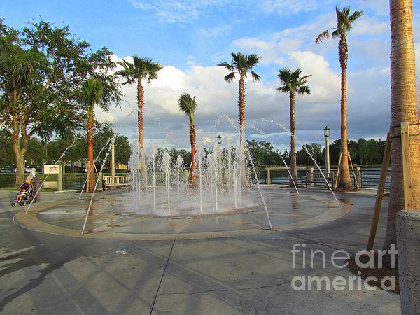 Water Fountain Celebration Florida Yoga Mat by Elizabeth Dow - Fine Art  America