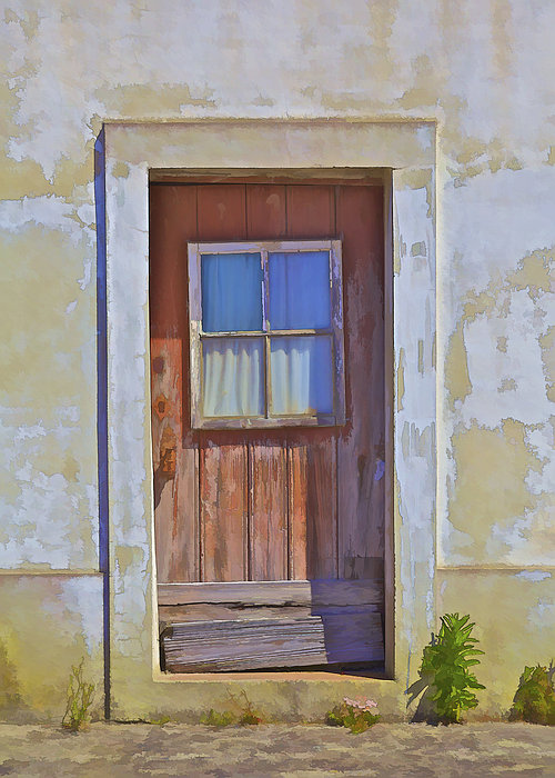 David Letts - Weathered Rustic Red Wood Door of Portugal