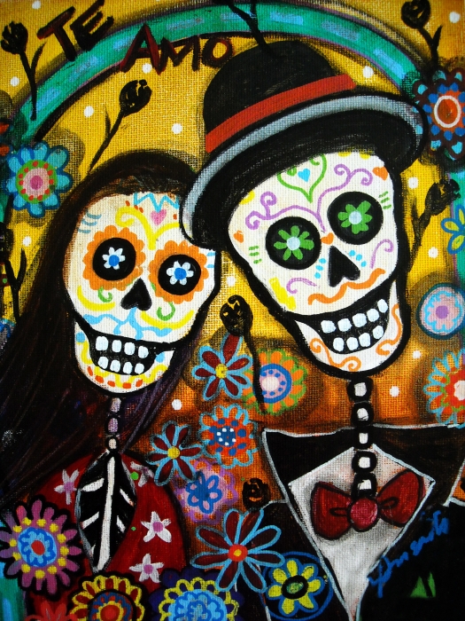 Wedding Dia De Los Muertos Greeting Card for Sale by 