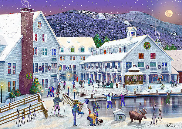Nancy Griswold - Wintertime at Waterville Valley New Hampshire