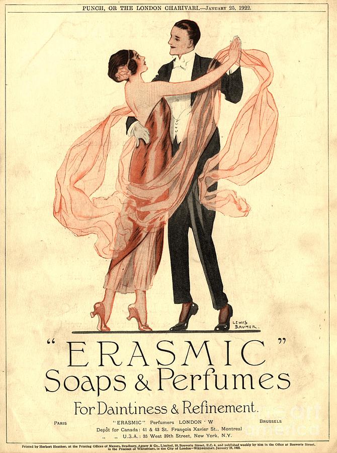 Perfume Drawing -  1920s Uk Erasmic Soap Perfume by The Advertising Archives