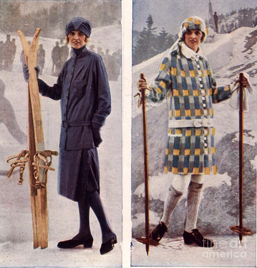 1920s Uk Womens Skiing Skis Ski Wear Drawing by The Advertising Archives |  Fine Art America