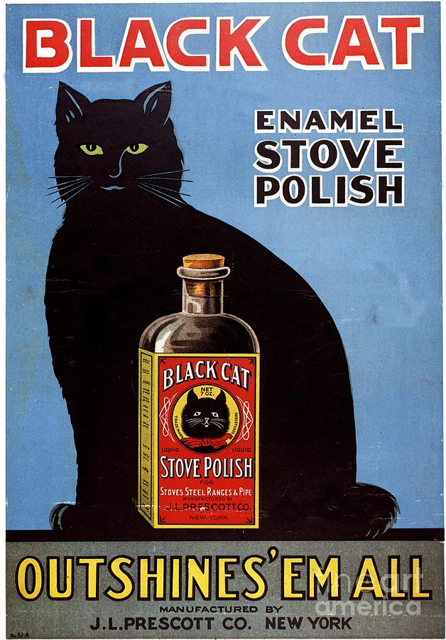 1920s Drawing -  1920s Usa Cats Black Cat Enamel Stove by The Advertising Archives