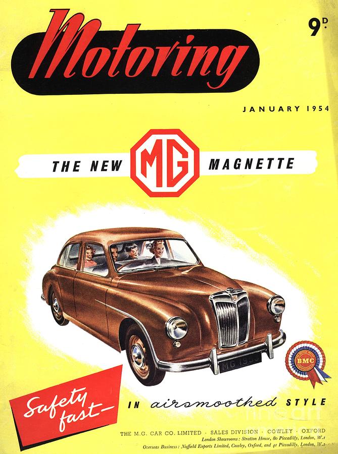 1950s Drawing -  1950s Uk Cars Mg Magnette Covers by The Advertising Archives