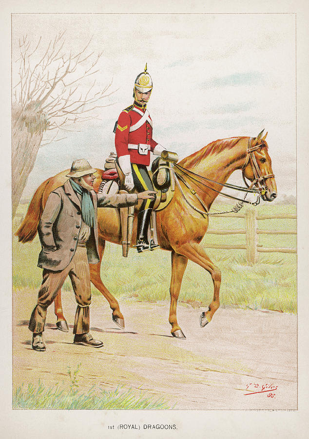 1st (royal) Dragoons Drawing by Mary Evans Picture Library - Fine Art ...