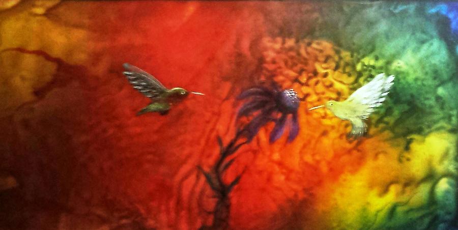 Bird Painting - # 664 Special Moment by Linda Skibinsky