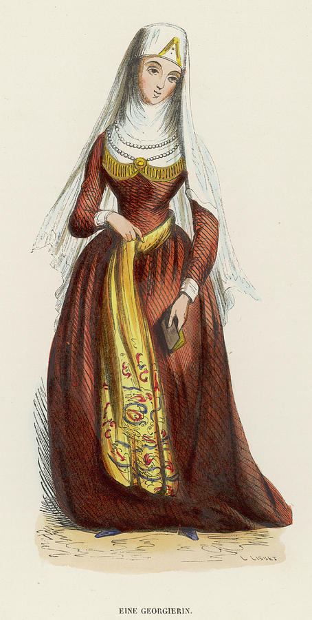 A Georgian Woman Date Circa Drawing by Mary Evans Picture Library - Pixels