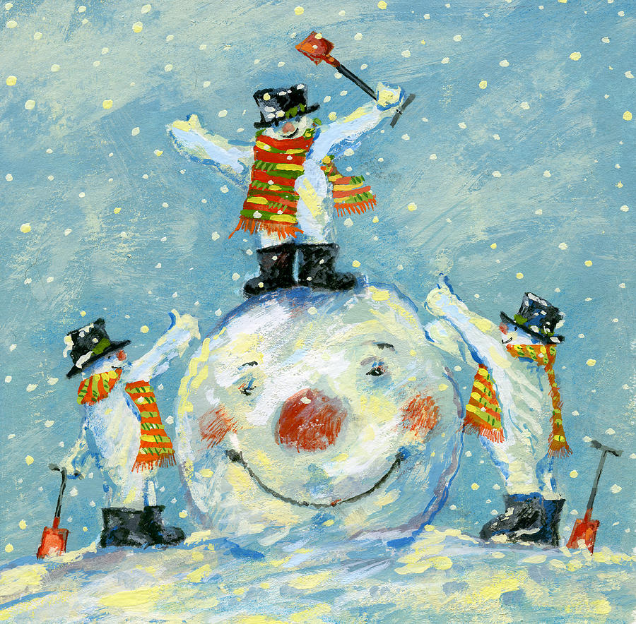 Christmas Painting -  A job well done  by David Cooke