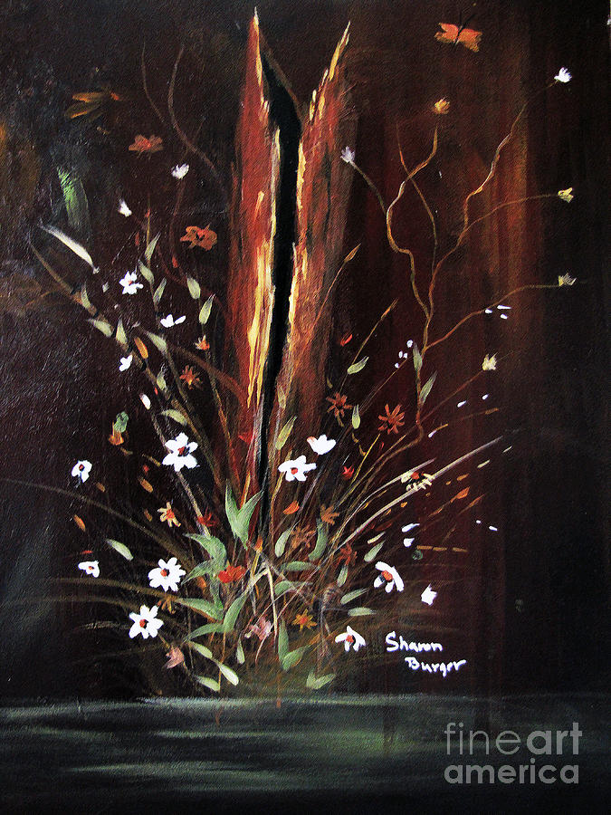 Flower Painting -  A moonlight Sonata by Sharon Burger