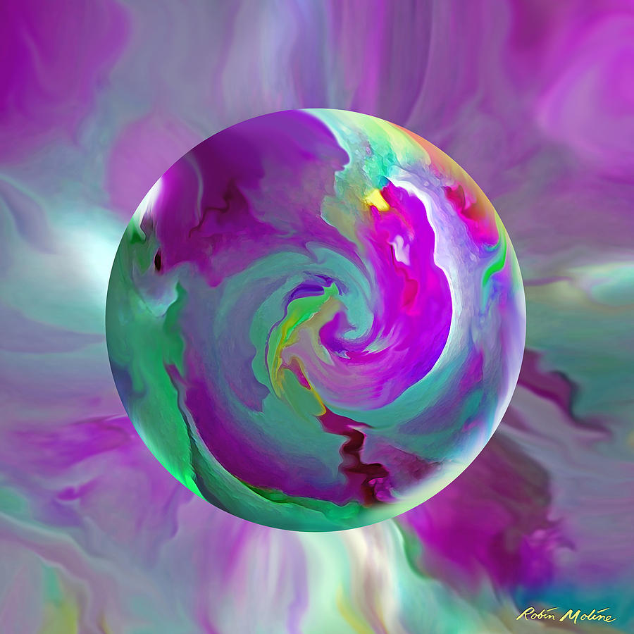 Globe Painting -   Perpetual Morning Glory by Robin Moline