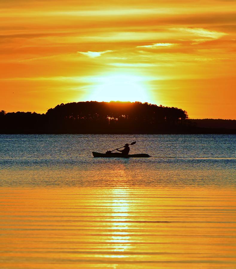  A Reason to Kayak - Summer Sunset Photograph by Billy Beck