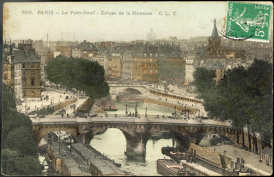 A View Of The Seine At Pont Neuf Photograph by Mary Evans Picture ...