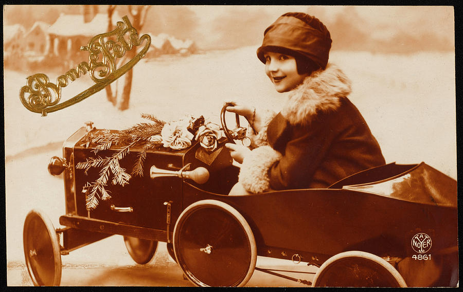Toy Photograph -  A Young Lady Driver         Date 1927 by Mary Evans Picture Library