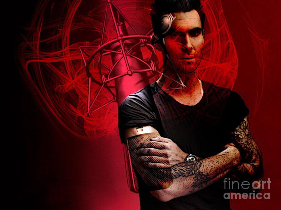  Adam Levine Mixed Media by Marvin Blaine