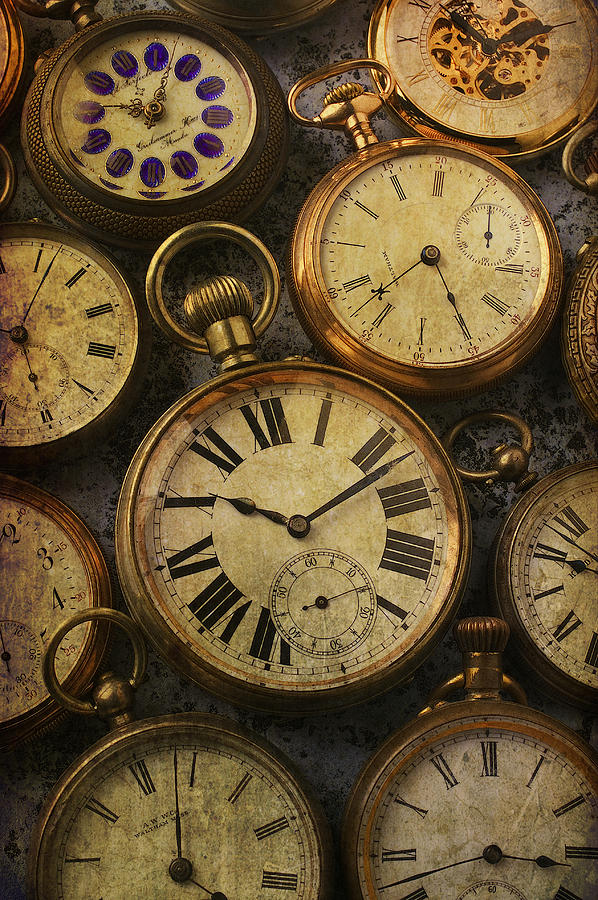  Aged Pocket Watches Photograph by Garry Gay