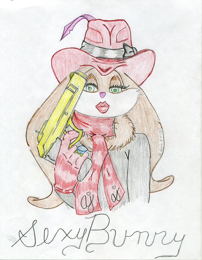 Nra Drawing -  Ajainis NRA Bunny by Bandele Gatson