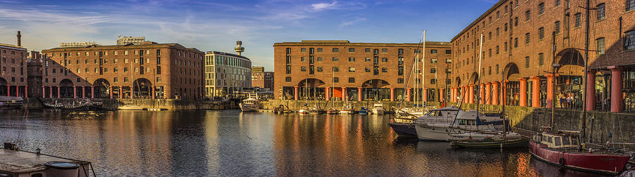 Albert Dock Photograph -  Albert Dock Panorama - Liverpool by Paul Madden