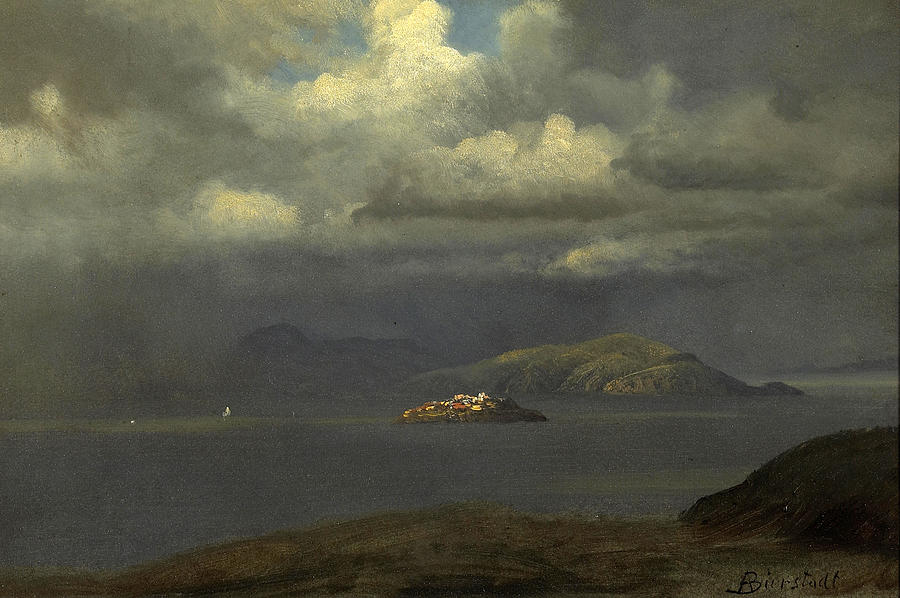  Alcatraz San Francisco Bay #2 Painting by Albert Bierstadt