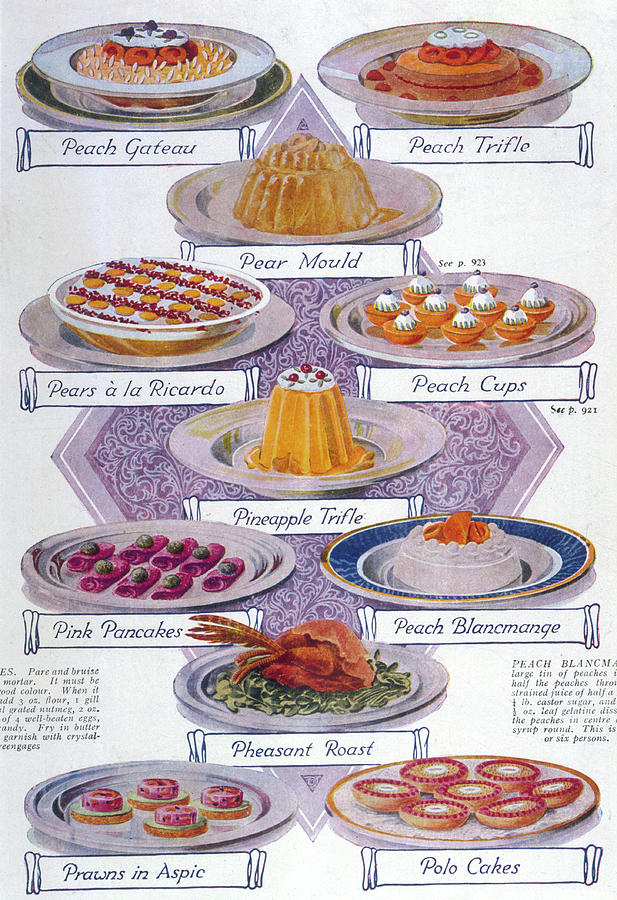 An Array Of Desserts And A Few Drawing By Mary Evans Picture Library