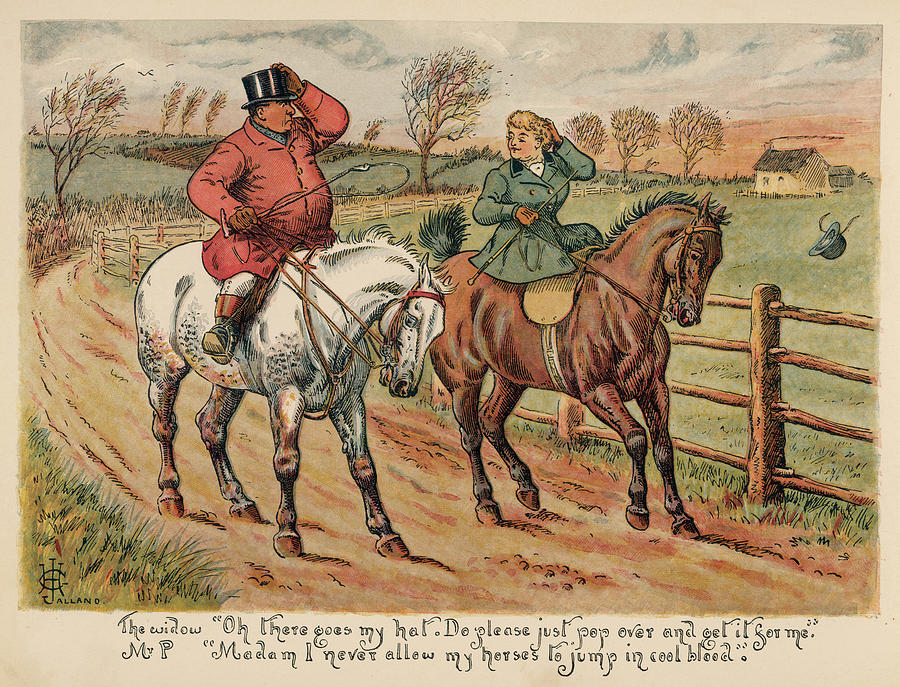 Fox Drawing -  An Attractive Widow Asks  Mr Popple by Mary Evans Picture Library