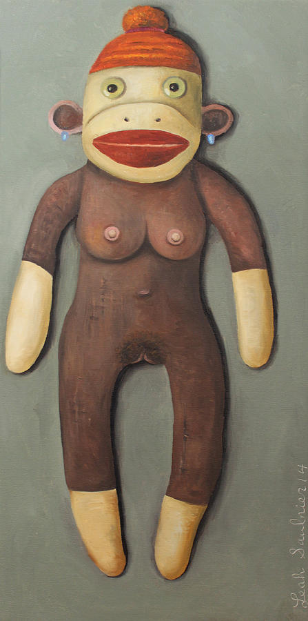  Anatomically Correct Female Sock Monkey Painting by Leah Saulnier The Painting Maniac