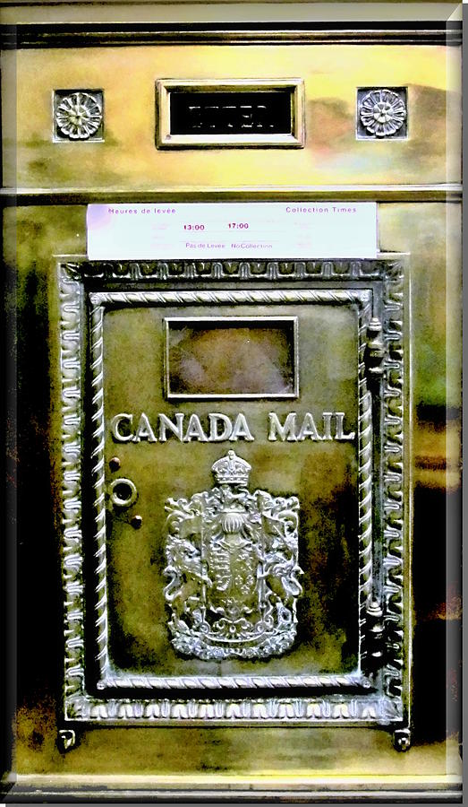 Pattern Photograph -  Antique Canada Mail Box  by Danielle  Parent