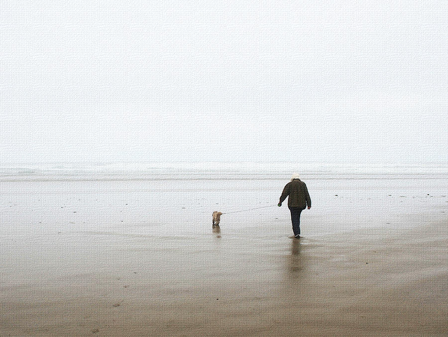  At The Beach On A Foggy Day Photograph by Tom Janca
