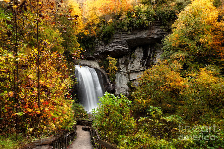  Autumn At Looking Glass Falls Photograph by Deborah Scannell