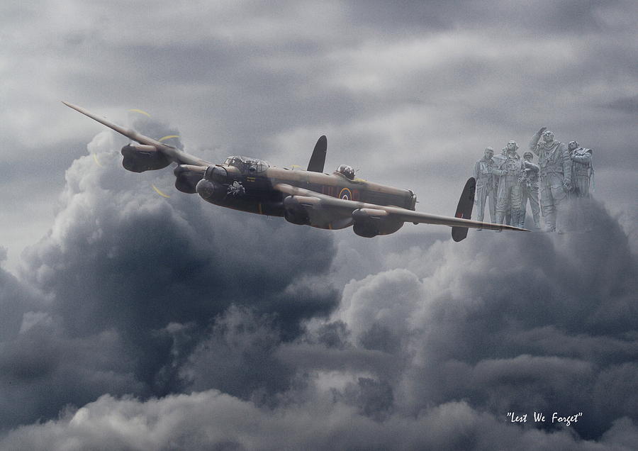 Airplane Digital Art -    Avro Lancaster - Aircrew Remembrance by Pat Speirs