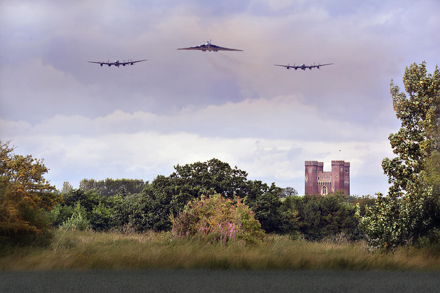  Avro Trio over Tattershall Castle Photograph by Jason Green