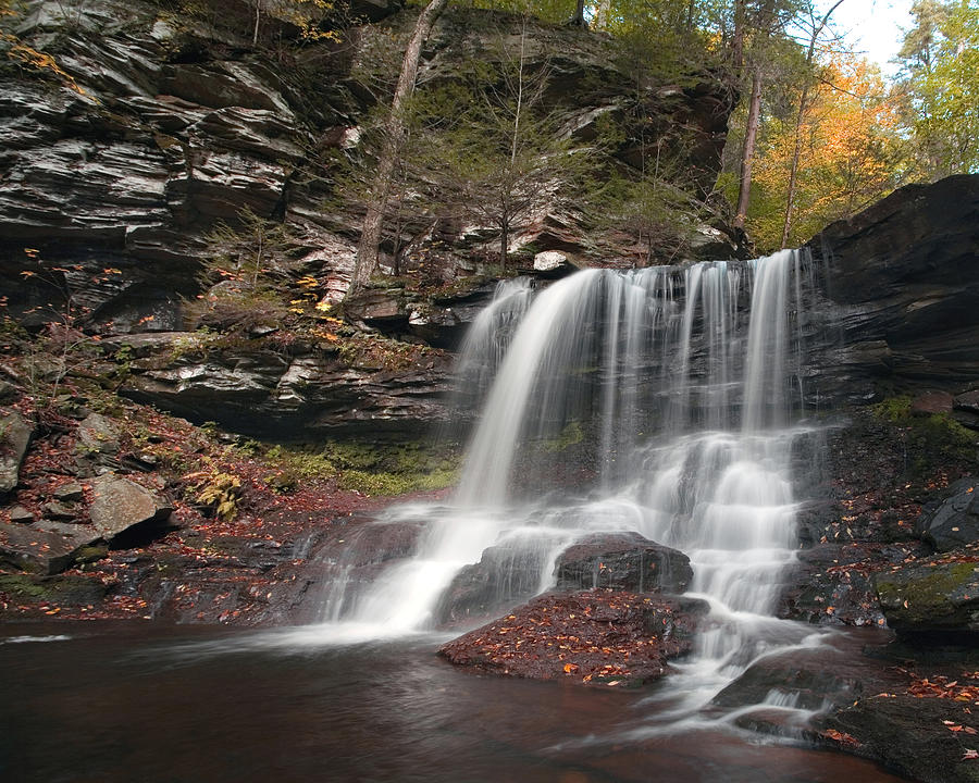  B. Reynolds Falls Under Turning Leaves Photograph by Gene Walls