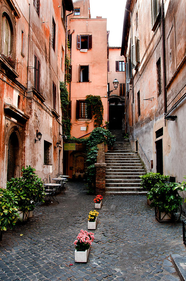 Back Street Rome Italy Photograph by Xavier Cardell