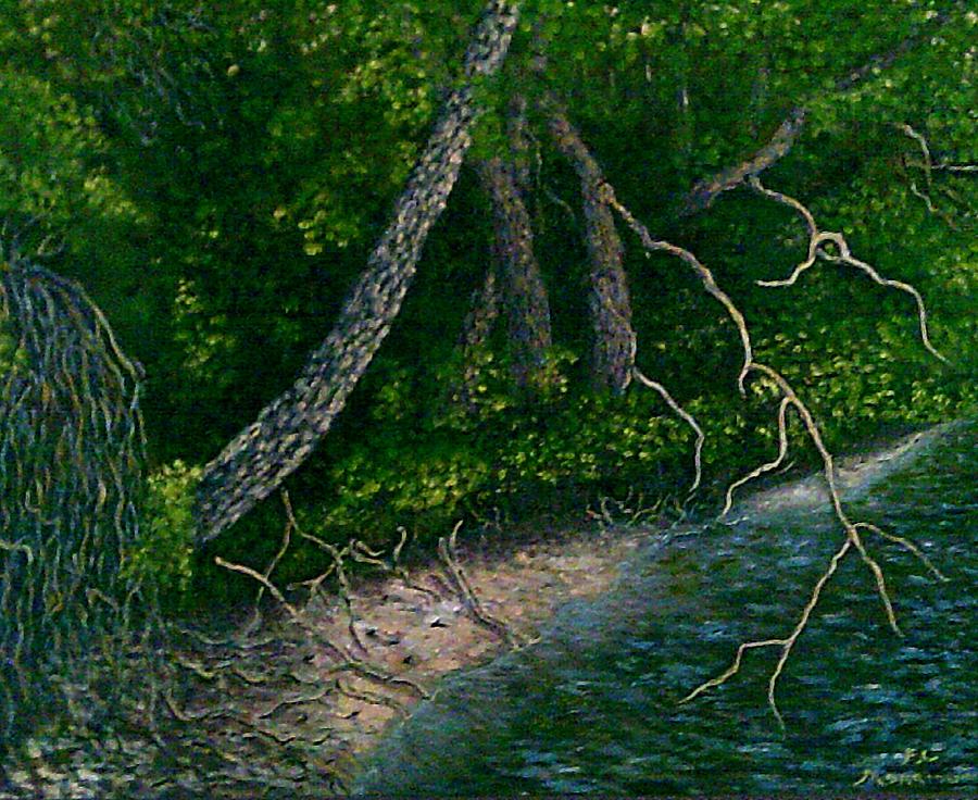  Back water off the Potomac Painting by Frank Morrison