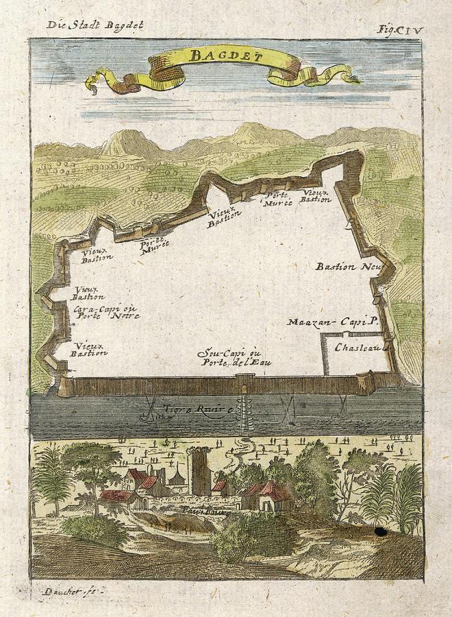 Baghdad Plan Of The City Walls Drawing by Mary Evans Picture Library ...