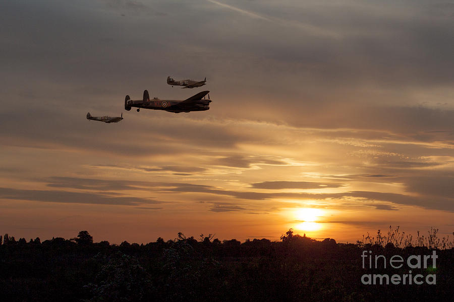 Battle of Britain Memorial Sunset Digital Art by Airpower Art