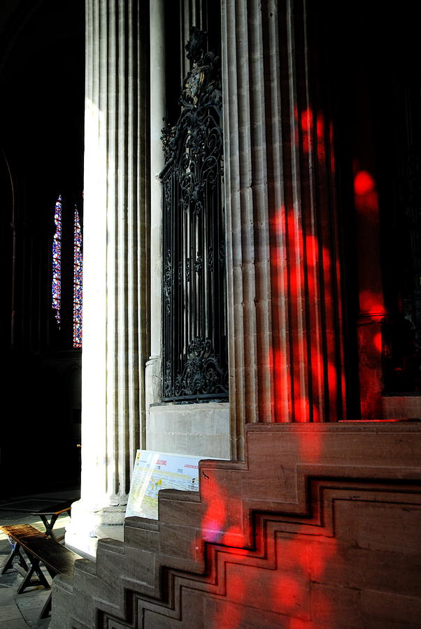  Bayeaux Cathedral Column Photograph by Jacqueline M Lewis