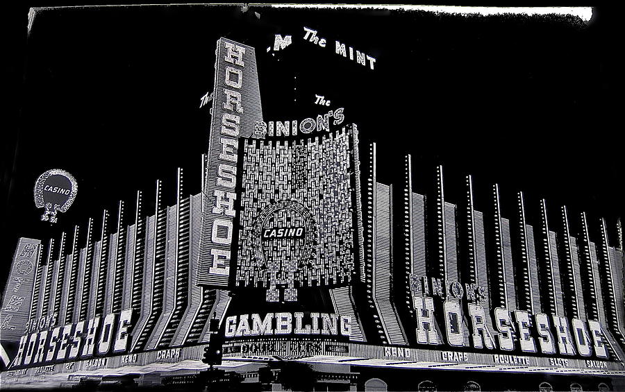  Binions Horseshoe Casino exterior Casino Center Las Vegas Nevada 1979-2014 Photograph by David Lee Guss